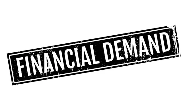 Carimbo de borracha de demanda financeira — Vetor de Stock