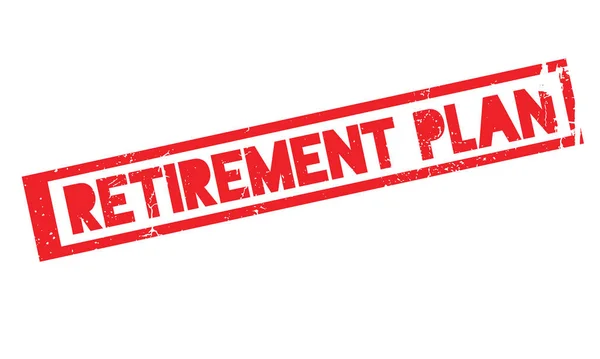 Plan emerytalny pieczątka — Wektor stockowy