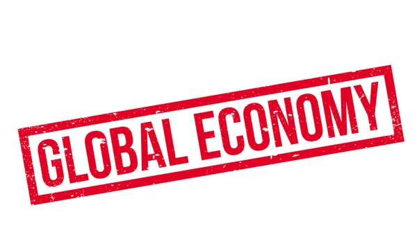 Глобальна економіка гумова марка — стоковий вектор