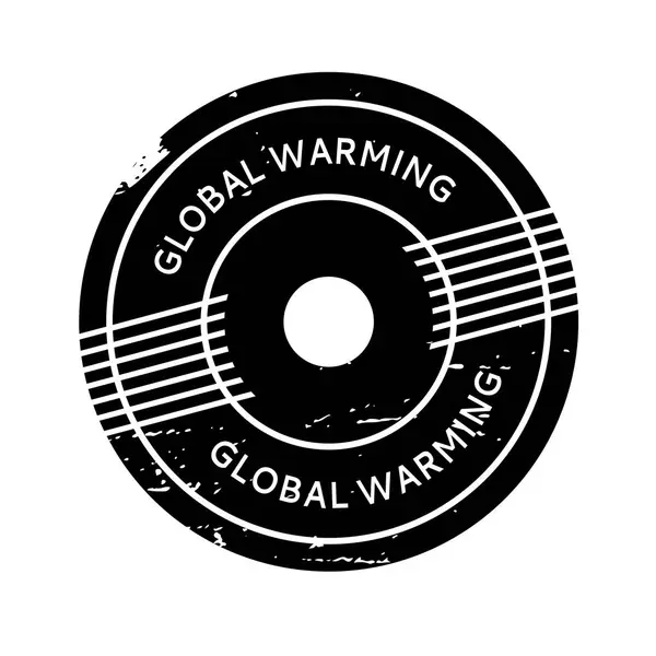 Global Warming rubber stamp — Stock Vector