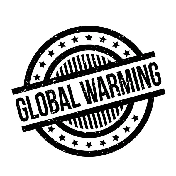Global Warming rubber stamp — Stock Vector