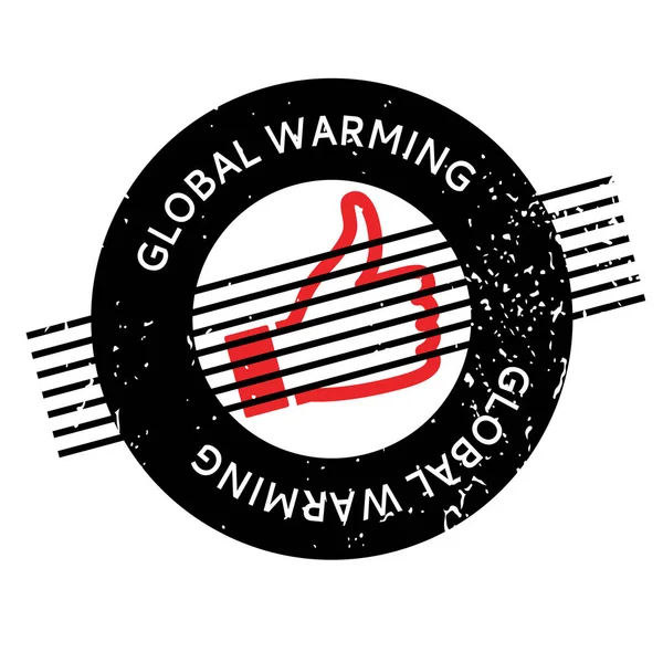 Global Warming rubber stamp — Stock Vector