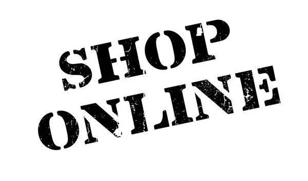 Shop Online gummistämpel — Stock vektor