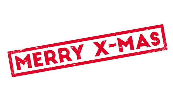 Merry X-Mas καουτσούκ σφραγίδα — Διανυσματικό Αρχείο