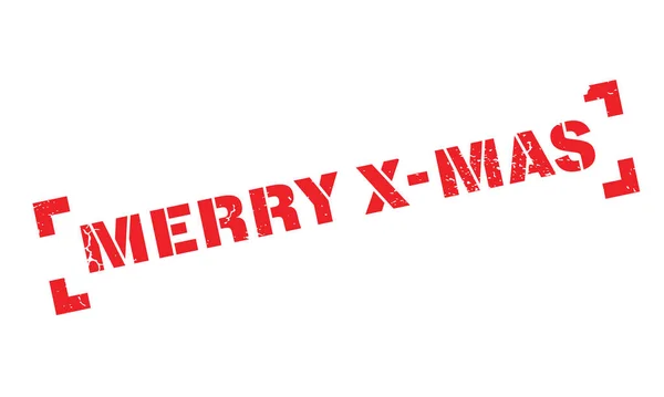 Merry X-Mas καουτσούκ σφραγίδα — Διανυσματικό Αρχείο