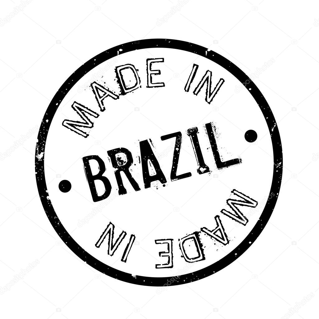 Made In Brazil rubber stamp