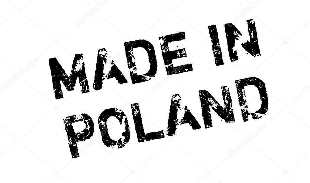 Made In Poland rubber stamp