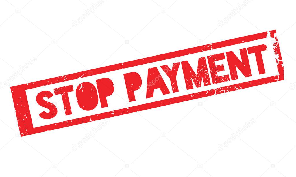 Stop Payment rubber stamp