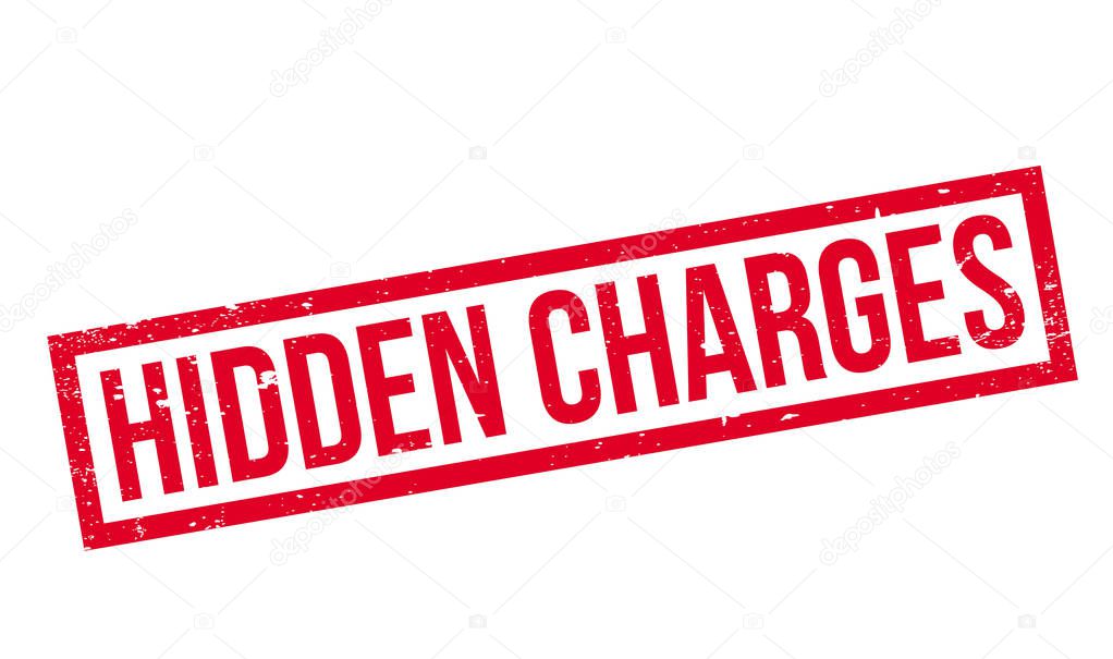Hidden Charges rubber stamp