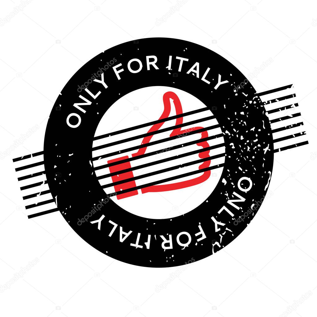 Only For Italy rubber stamp