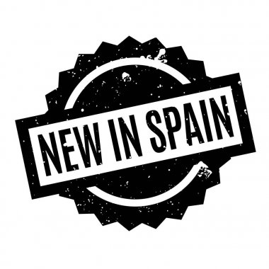 New In Spain rubber stamp clipart