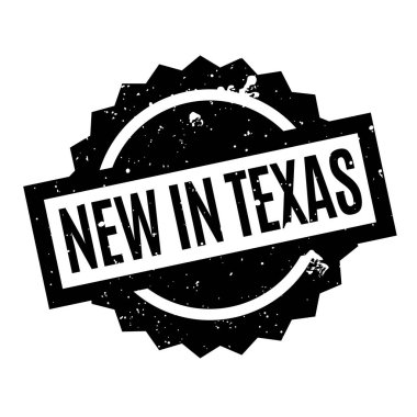 New In Texas rubber stamp clipart