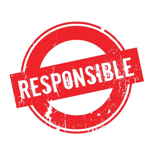 Sello de goma responsable — Vector de stock