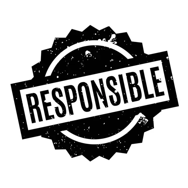 Sello de goma responsable — Vector de stock