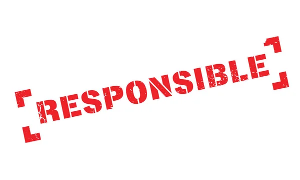 Sello de goma responsable — Vector de stock