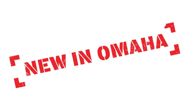 Nuevo en sello de goma Omaha — Vector de stock