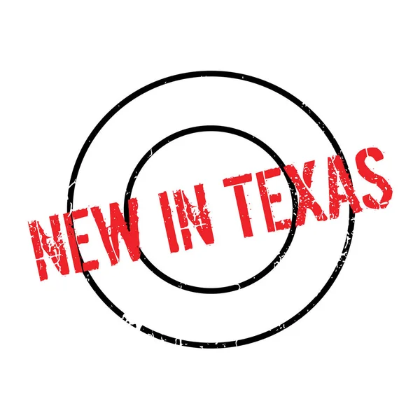 Nuevo en sello de goma de Texas — Vector de stock