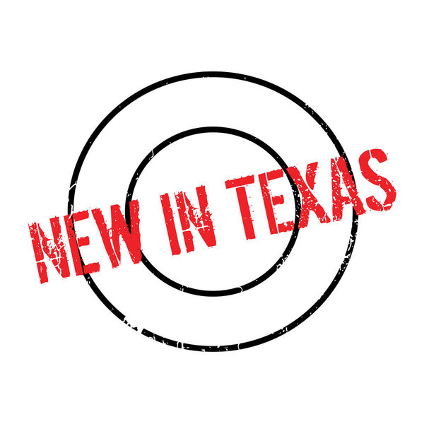 New In Texas rubber stamp