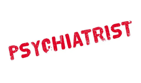 Psychiatre Timbre en caoutchouc — Image vectorielle