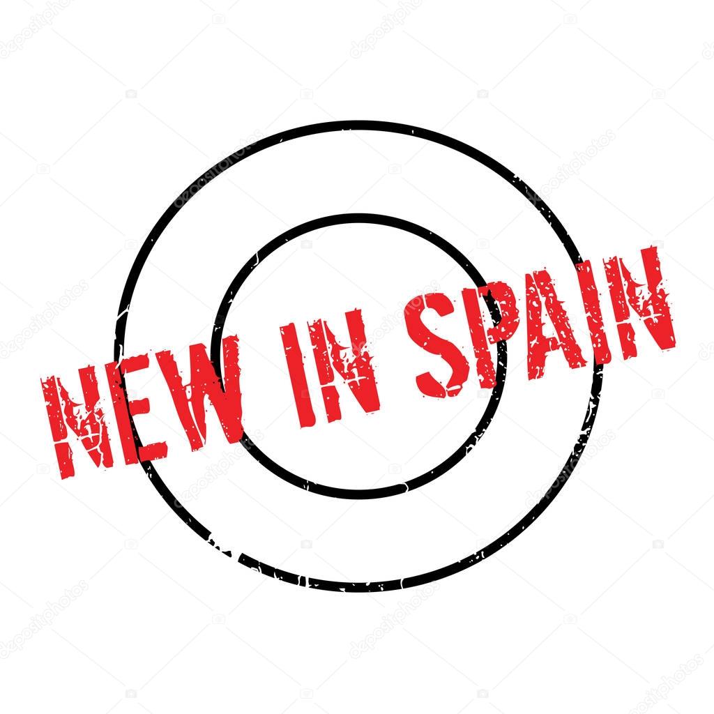 New In Spain rubber stamp