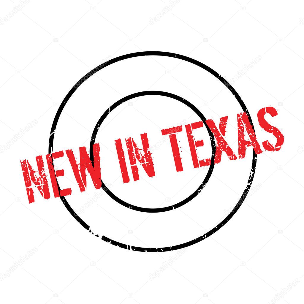 New In Texas rubber stamp