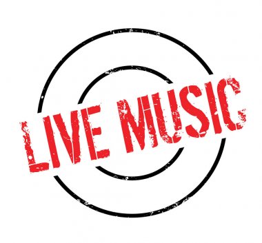 Live Music rubber stamp clipart
