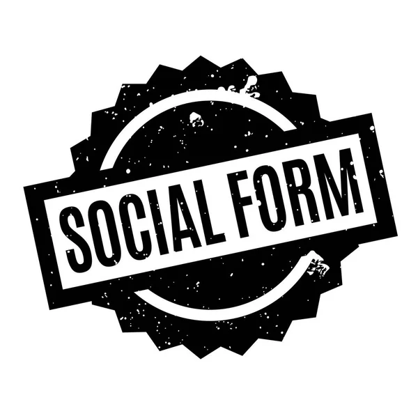 Forma social sello de goma — Archivo Imágenes Vectoriales