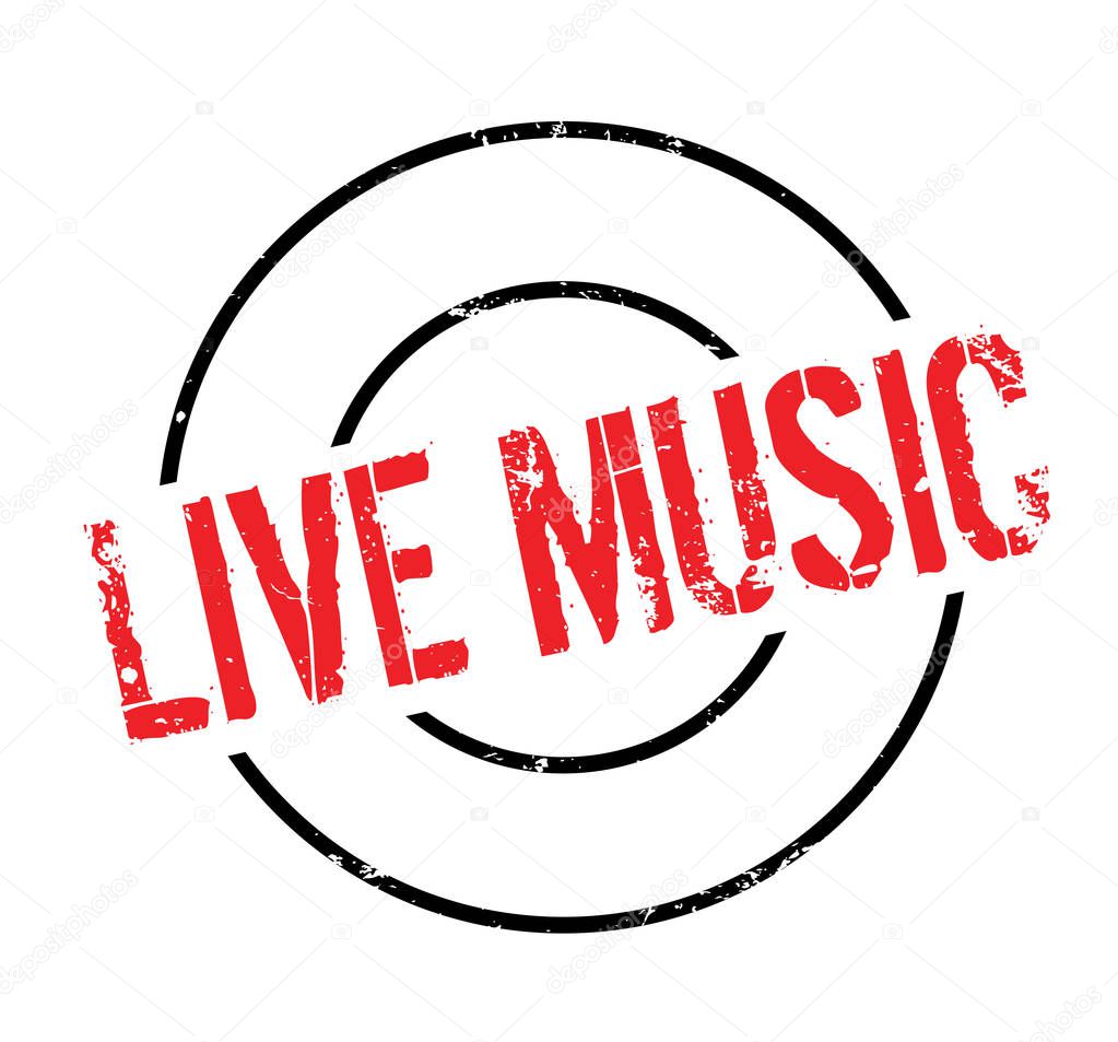 Live Music rubber stamp