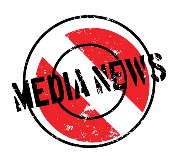 Media News tampon caoutchouc — Image vectorielle