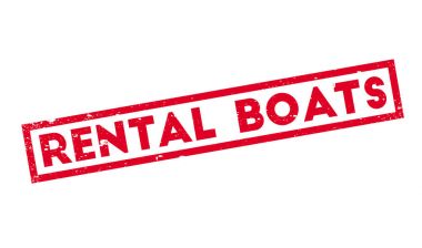 Rental Boats rubber stamp clipart