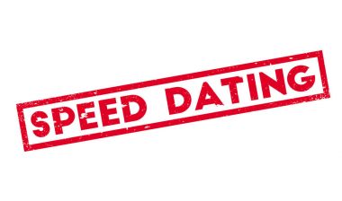 Speed Dating rubber stamp clipart