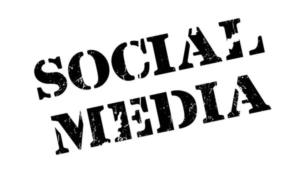 Κοινωνικών μέσων μαζικής ενημέρωσης καουτσούκ σφραγίδα — Διανυσματικό Αρχείο