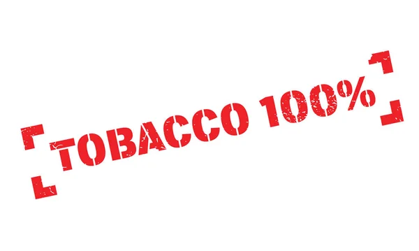 Tabac 100 pour cent Timbre en caoutchouc — Image vectorielle