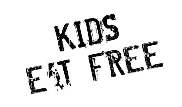 Barn spiser gratis gummistempel – stockvektor