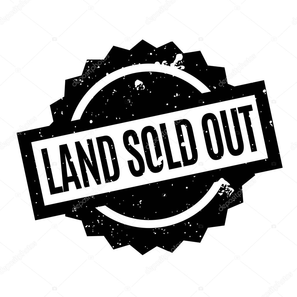 Land Sold Out rubber stamp