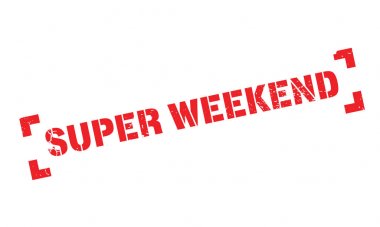 Super Weekend rubber stamp clipart