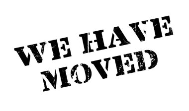 We Have Moved rubber stamp clipart