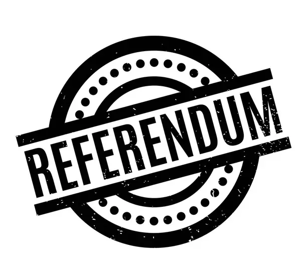 Sello de goma del referéndum — Vector de stock