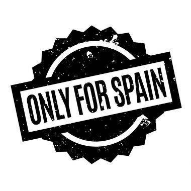 Only For Spain rubber stamp clipart