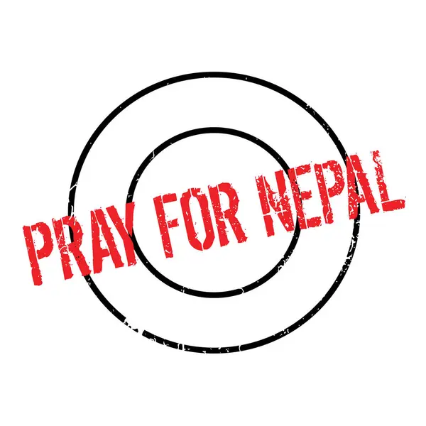 Pray For Nepal rubber stamp — Stock Vector