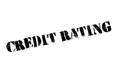 Credit Rating rubber stamp clipart