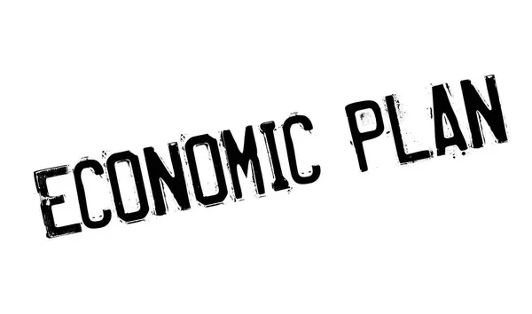 Економічний план гумова марка — стоковий вектор