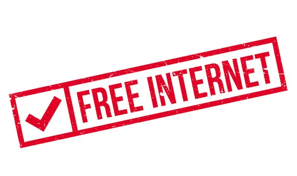 Sello de goma de Internet gratis — Vector de stock
