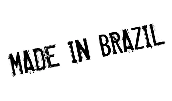 Sello de goma hecho en Brasil — Vector de stock