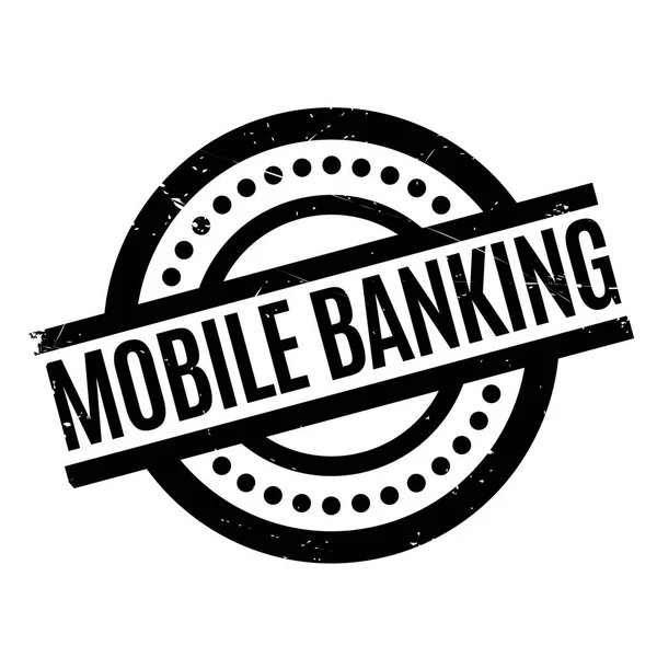 Мобільний банкінг штамп — стоковий вектор