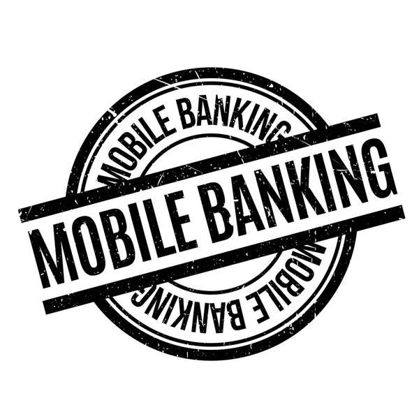 Мобильное банковское клеймо — стоковый вектор