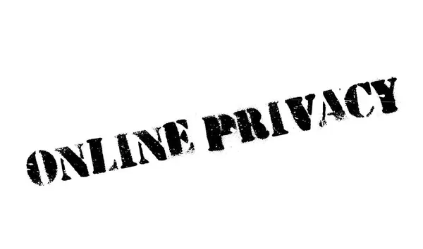 Online Privacy gummistämpel — Stock vektor