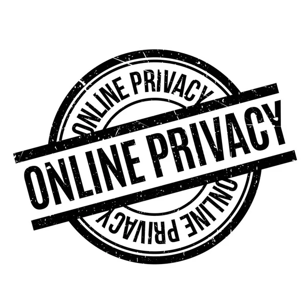 Online Privacy gummistämpel — Stock vektor