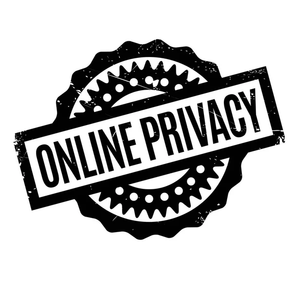 Online Privacy gummistämpel — Stock vektor