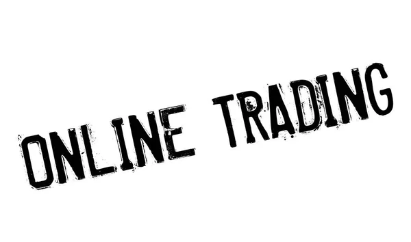 Online Trading timbro di gomma — Vettoriale Stock